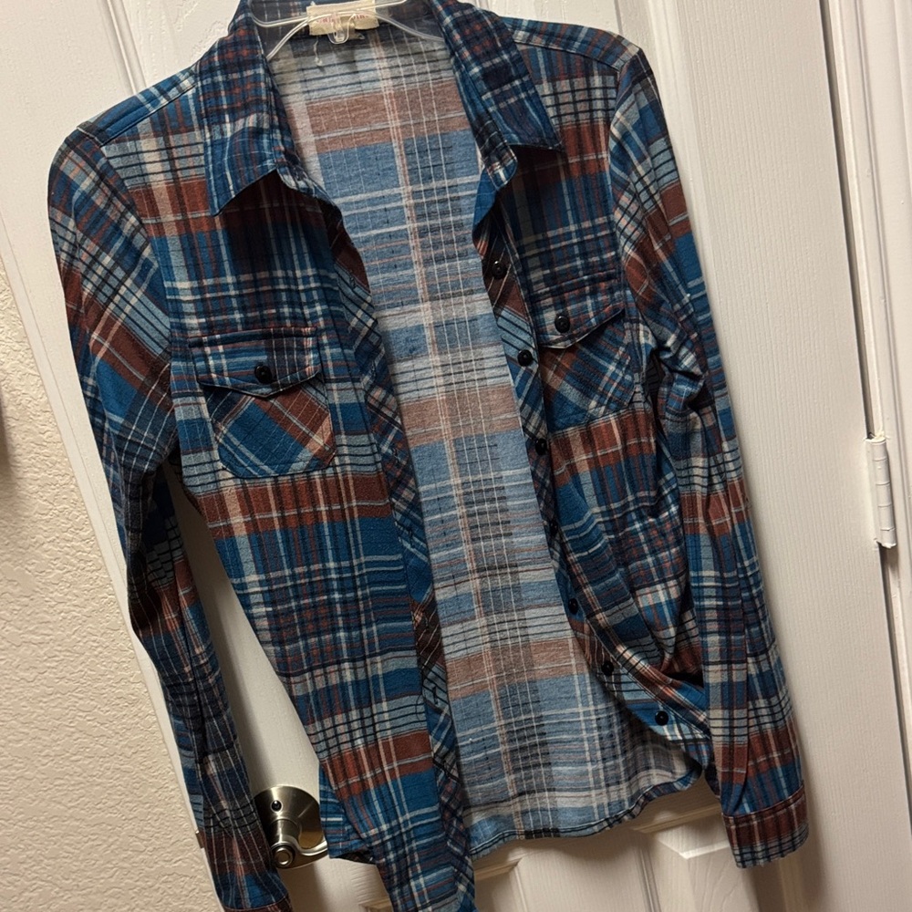 Plaid Shirt - Blue and Brown